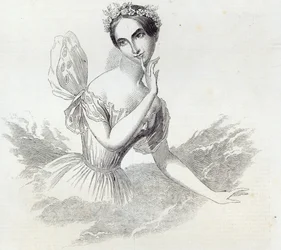 Mdlle Lucile Grahn, from The Illustrated London News